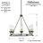 6 - Light Dimmable Wagon Wheel Chandelier