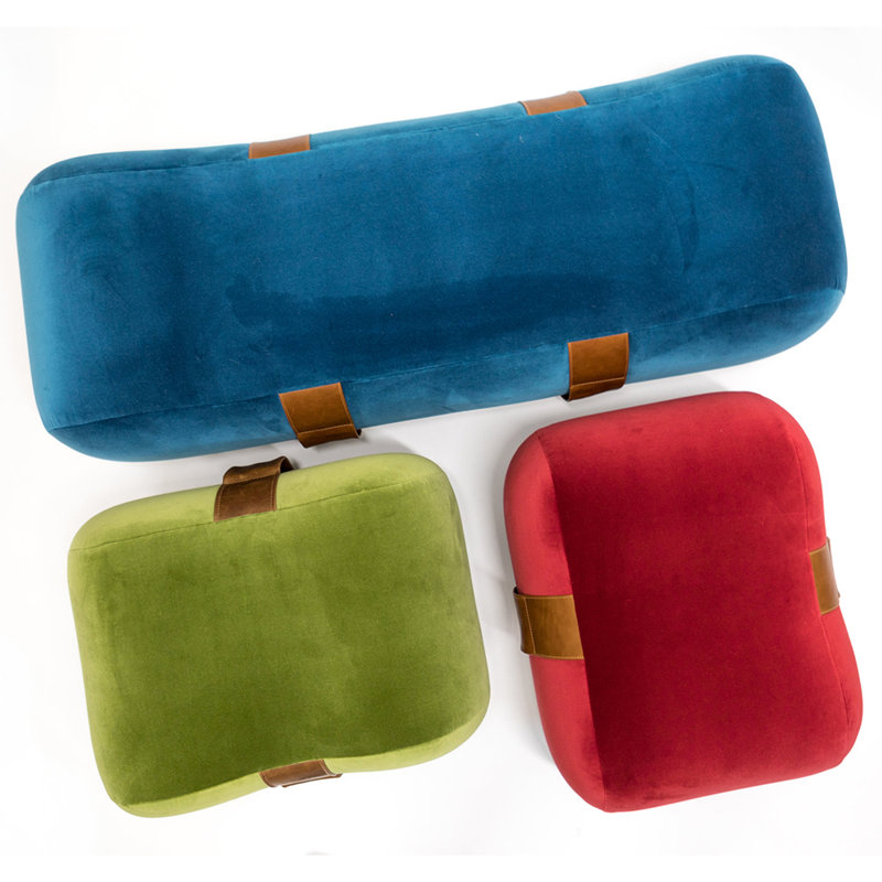 Milo Velvet Upholstered Bench, Ocean/Creme Brulee