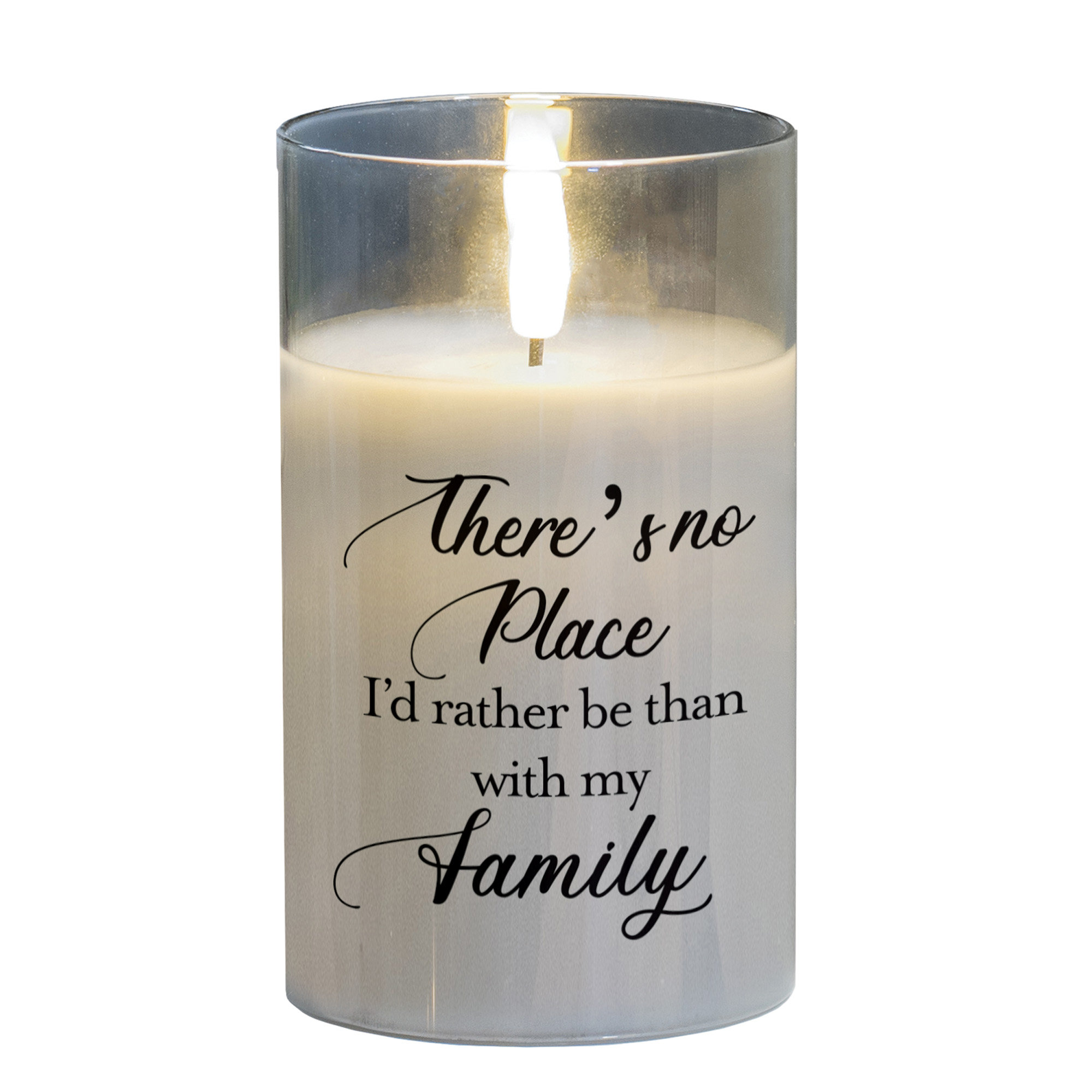 Trinx Flameless Jar Candle with Glass Holder Wayfair
