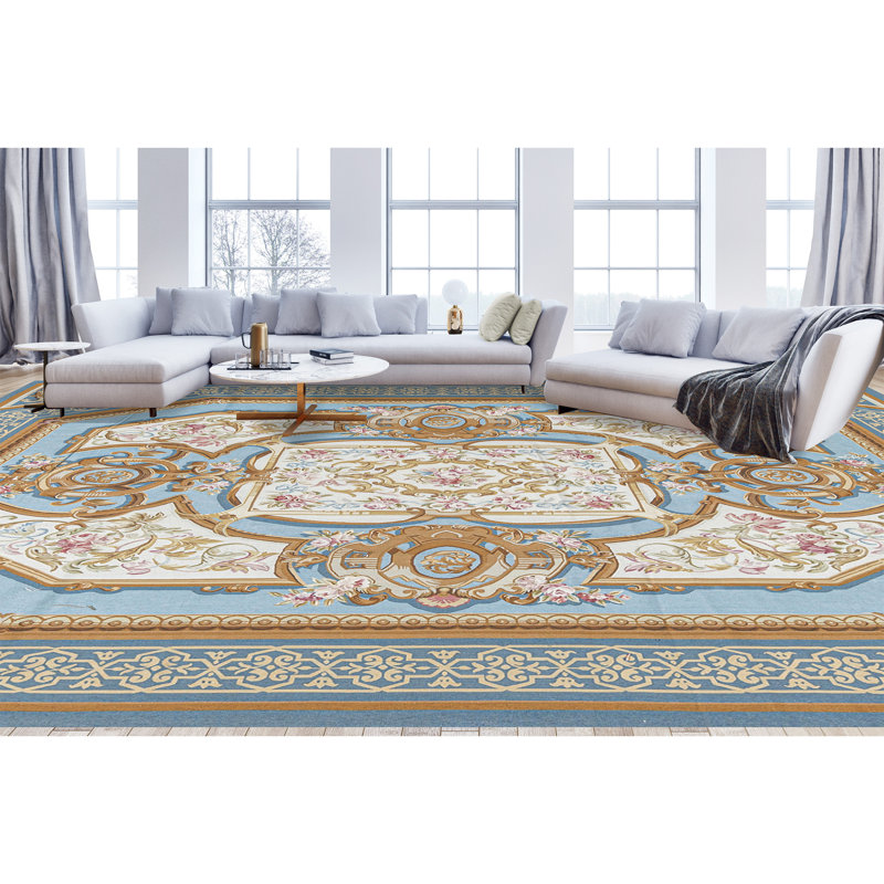 Hand-Knotted High-Quality Blue Area Rug