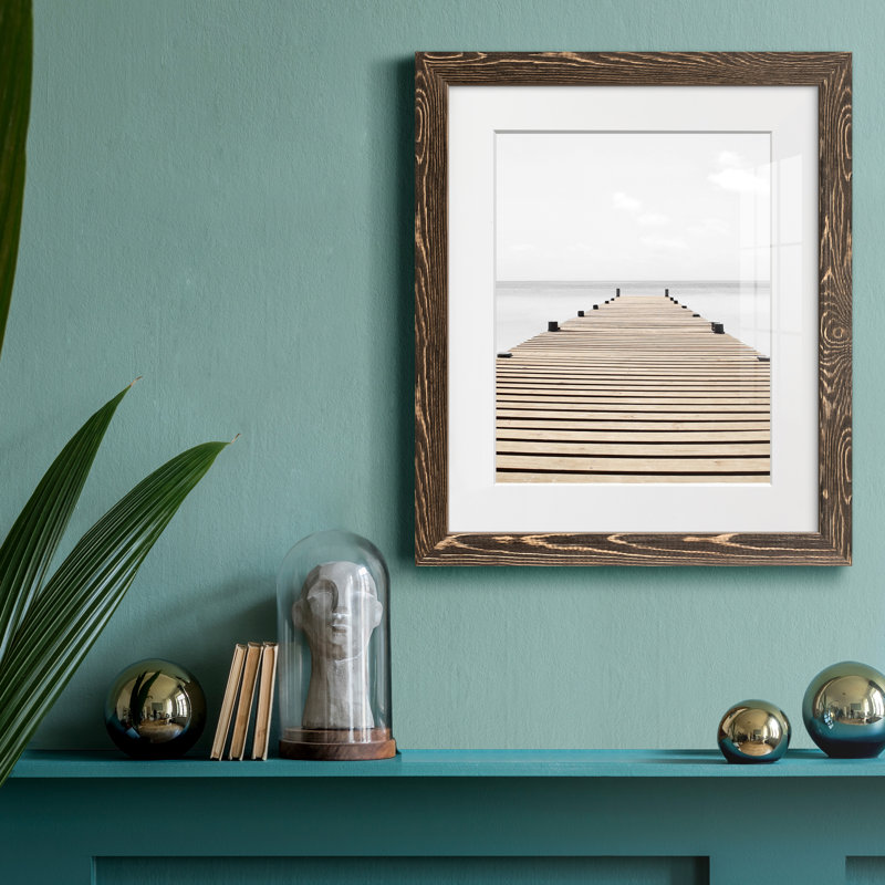 Pretty Pampas I - Cadre photo, reproduction d'art sur papier, Papier, cadre noyer, H 20 po x l 17 po x P 1,5 po