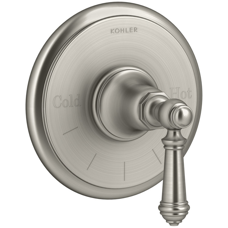 Artifacts® Thermostatic Valve Trim with Lever Handle, Vibrant Brushed Nickel
