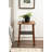 Rectangle Wood and Leather Side Table