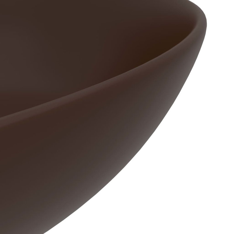 Belfry Bathroom Lonie 280mm L x 280mm W Ceramic Circular Sink, Dark Brown