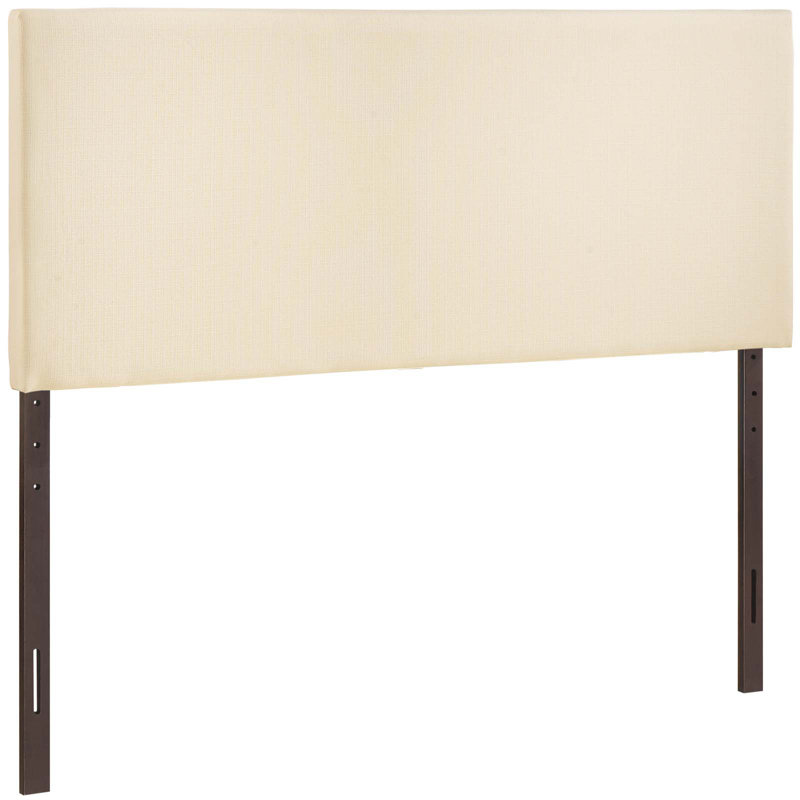 Porch & Den McCready Upholstered Headboard, Queen, Ivory