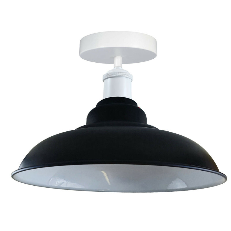 Navi Semi Flush Mount, Black