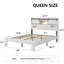 Structure de lit avec station de charge, aucun sommier nécessaire