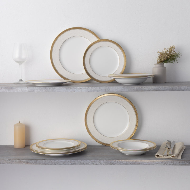 Service de table 12 pièces, service pour 4 Noritake Odessa, Or
