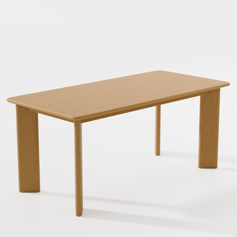 33.5"W×30"H Wood Dining Table Kitchen Table with 4 Legs, 30" H x 79" L x 33.5" W, Natural Wood