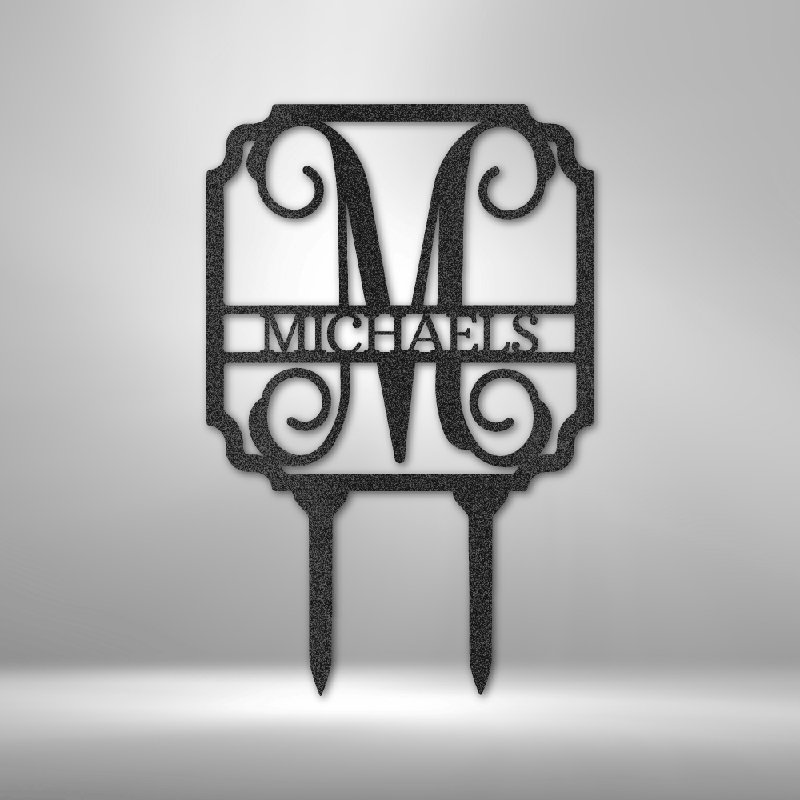 Décoration murale en acier personnalisée, Noir, H 14,25 po x l 14,5 po x P 0,5 po, Oui