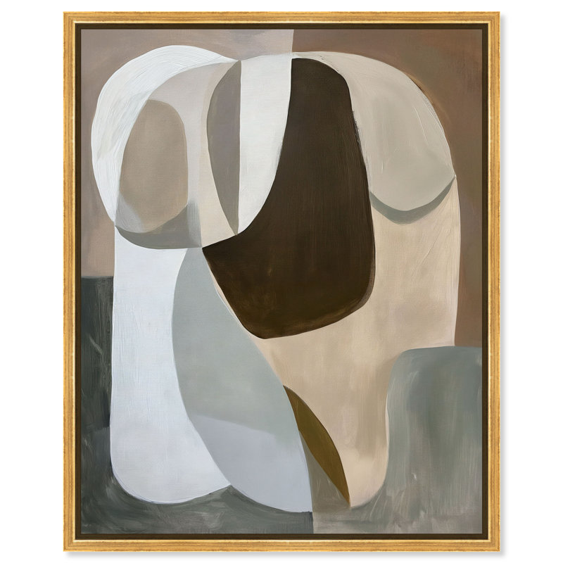 Breeze of Soft Shapes II Canvas Abstract Print by Oliver Gal, Black Frame, 16 x 20, 37"H x 31"W, Gold Frame