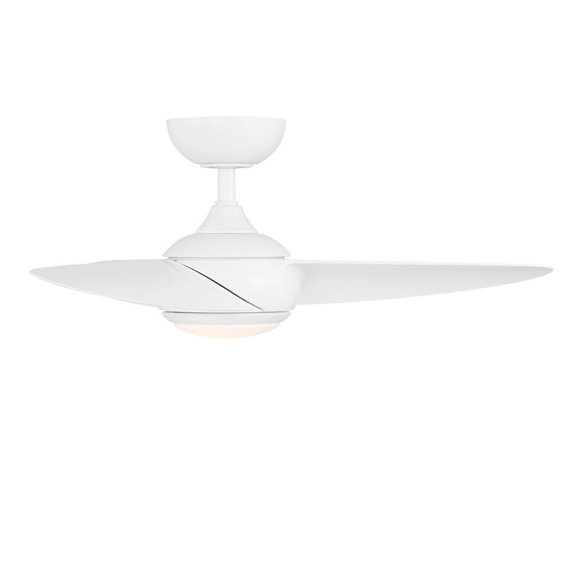 38'' Ceiling Fan with LED Lights, Matte White