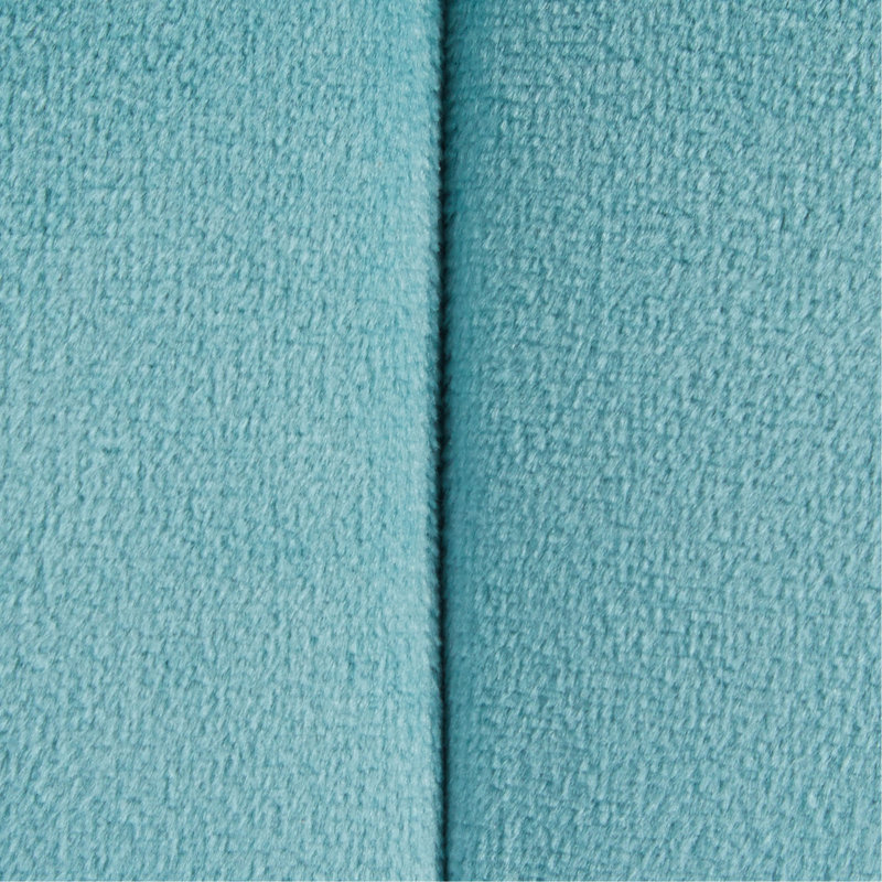 Repose-pieds rond 24 po en velours, Bleu