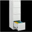 Classeur vertical à 4 tiroirs avec serrure, armoire de rangement étroite en acier pour bureau personnel, convient aux dossiers de format A4, légal et lettre, assemblage requis