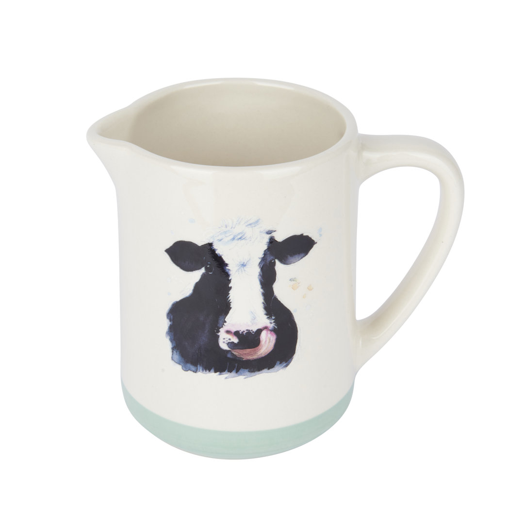 Apple Farm Stoneware Cow Milk Jug