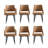 6-Piece Hickson Leatherette Dining Chair with Metal Legs-1272794676
