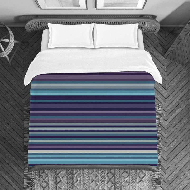 Polyester Striped Duvet Cover, Twin Duvet Cover