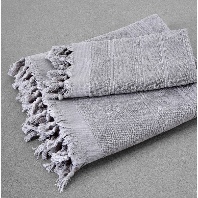 Serviette essuie-main, Gris clair