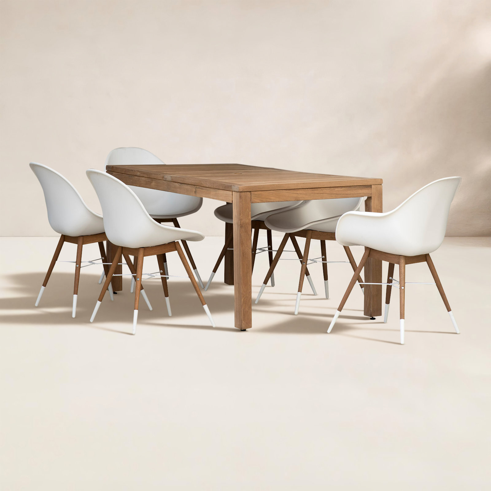 Shick 63" Teak Patio Dining Set