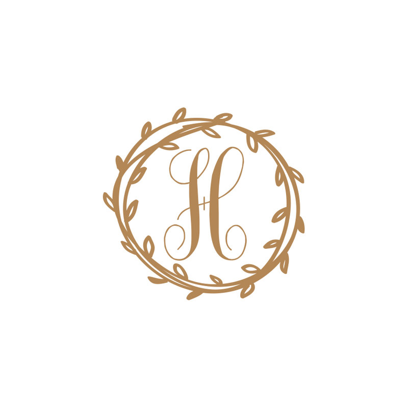 Décalcomanie murale monogramme initial Klar, Brun pâle, Oui