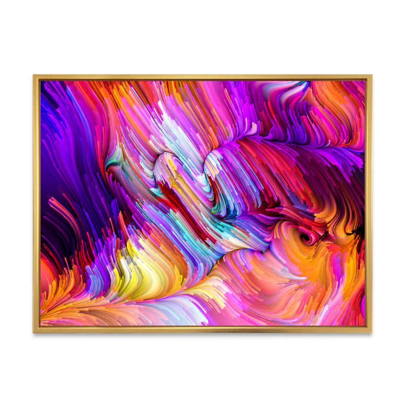 Art liquide vivant - reproduction de cadre photo sur toile, H 8 po x l 12 po x P 1 po, Cadre flottant doré