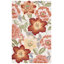 Tapis floral en laine / coton touffeté à la main Chelsea en ivoire / rose