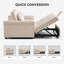 Canapé-lit Chukri de 50 po, canapé-lit escamotable 3 en 1 avec dossier et oreillers réglables, canapé-lit convertible pour le salon et le bureau-1069182564