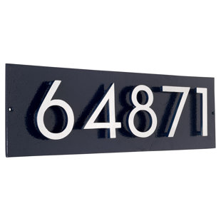 Plaque d'adresse horizontale flottante 4 po (5 chiffres)