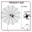 Ensemble de lumières d'Halloween en toile d'araignée - Toile 47 po (80 Leds) + araignée 11,8 po, 8 modes, étanche IP44, alimenté par piles pour un décor intérieur extérieur