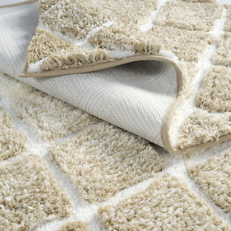 Tapis de bain en microfibre surdimensionné Spa - paquet de 1 ou 2 24 po x 36 po, Beige