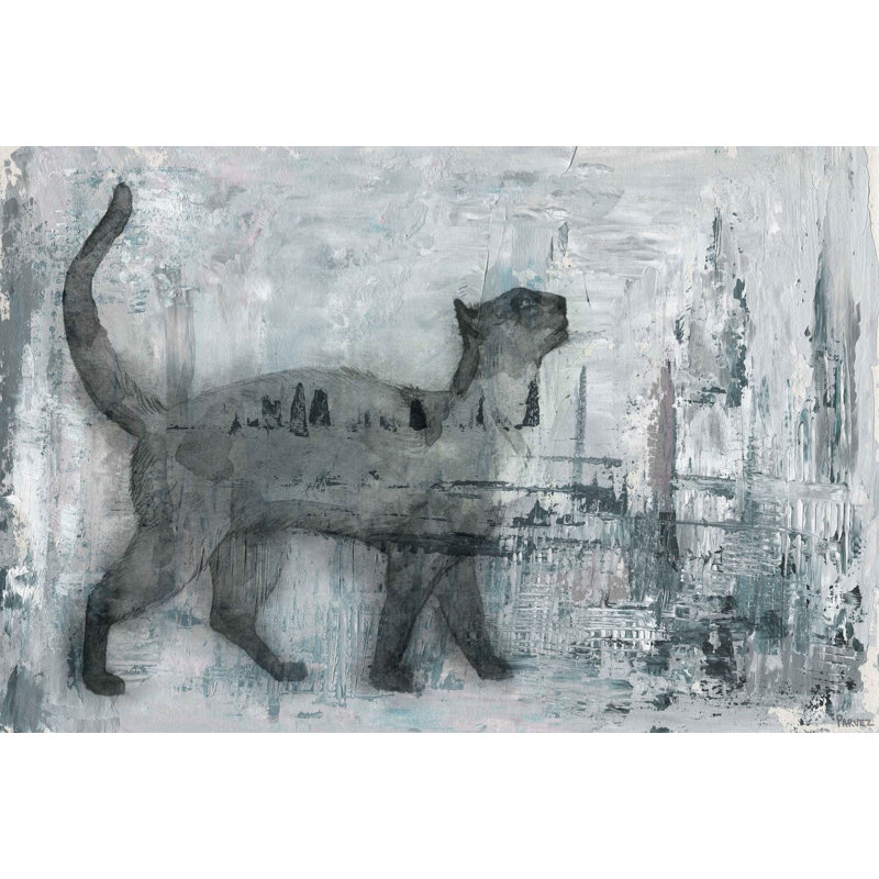 Cat Prance by Parvez Taj - Painting on Canvas, 30cm H x 45cm W x 3.81cm D