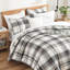 Édredon simple à carreaux Andency (66 x 90 po), ensemble de lits en vichy écossais blanc et noir pour enfants, literie en microfibre géométrique légère BCBG, 2 pièces-124609676-133330488