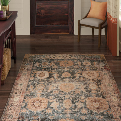 Casarez Faded Persian Performance Brown/Gray/Green/Rust Rug