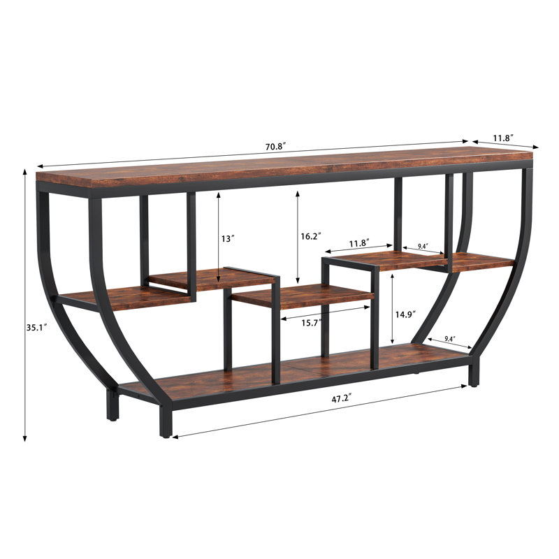Console Herrle 70,9 po, Brun rustique