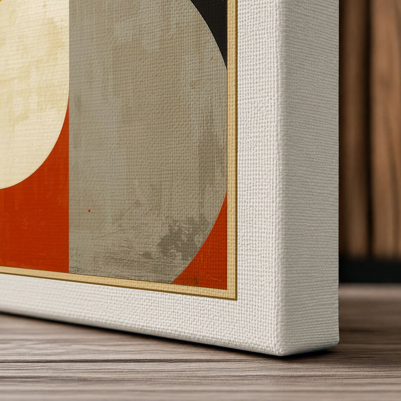 Harmony Geometric - Wrapped Canvas, 18x12 - 45.7 x 30.5 cm, Cream Border