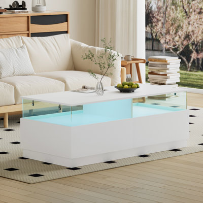 Pedestal Coffee Table with Storage