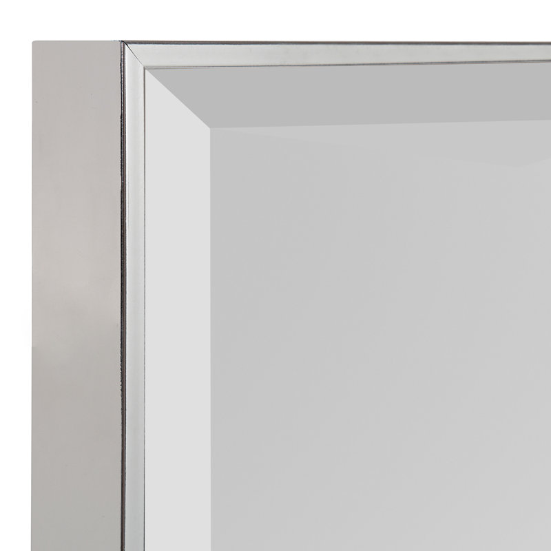 Miroir traditionnel biseauté Logsdon, 22 po x 28 po, Argent