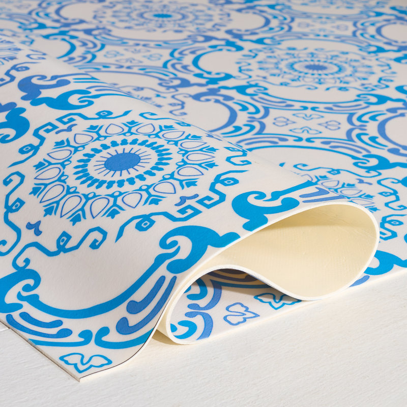 Tapis de cuisine en vinyle Tiago, Rectangle 4 pi 11 po x 6 pi 7 po