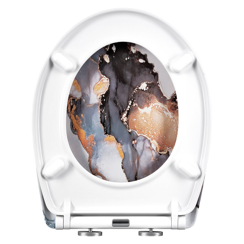 Toilet Seat Soft Close, Quick Release Adjustable, O-Shape Toilet Seat, Duroplast Plastic