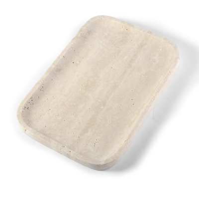 Rectangle Natural Marble Tray,Travertino Romano