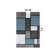 Astley Woven Geometric Blue/Gray/Ivory Area Rug – Modern Polypropylene Carpet for Living Room, Bedroom, or Office