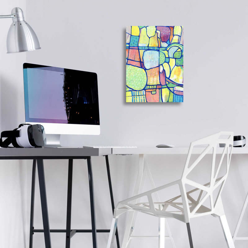 «Strain Glass Composition I» par Tim O'Toole, art mural en verre acrylique, H 16 po x l 12 po x P 0,13 po