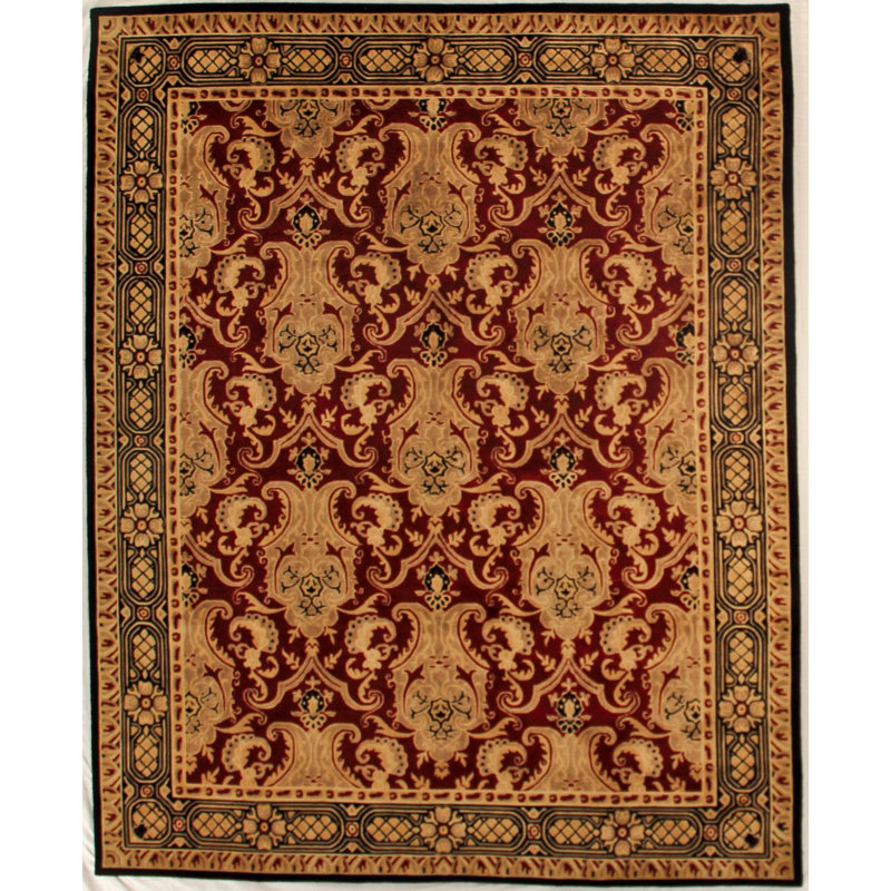 Tibetan Weave Oriental Area Rug in Red/Gold, Rectangle 8' x 10'