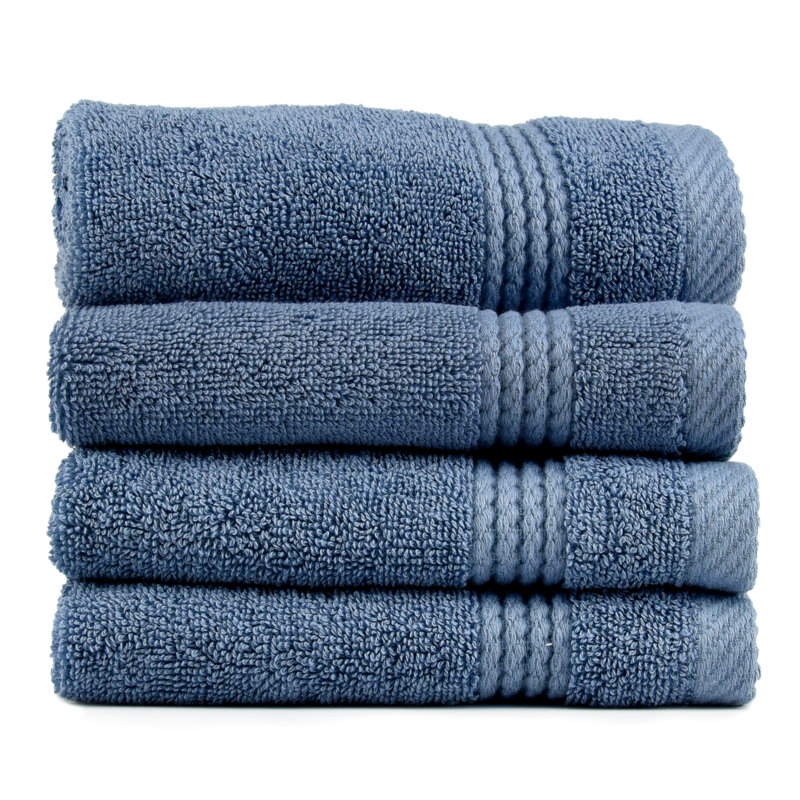 Abenamar Lara Turkish Cotton Towel Washcloth, Navy Blue