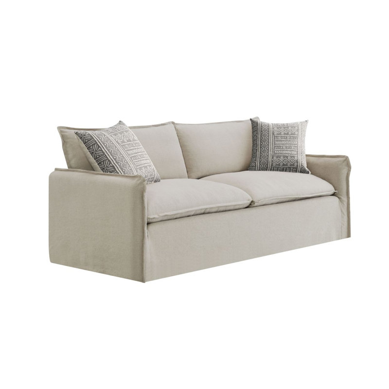Canapé moderne Upendo avec 2 coussins, lin