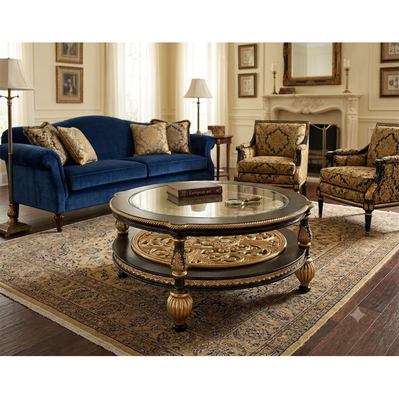 Coffee Table, Black/Gold
