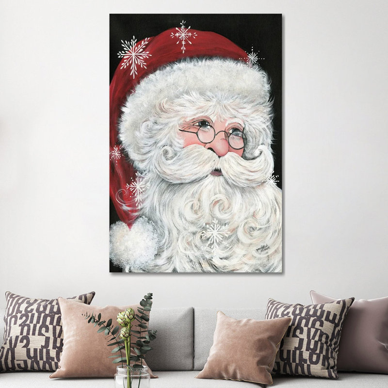 «Old Tyme Santa», reproduction d'art sur toile tendue, H 60 po x l 40 po, Toile tendue, Ne s’applique pas