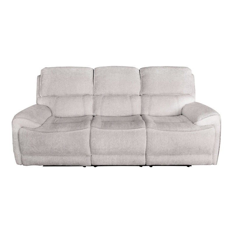 Canapé inclinable électrique avec trousse d'entretien Vernalee, 100 % polyester gris