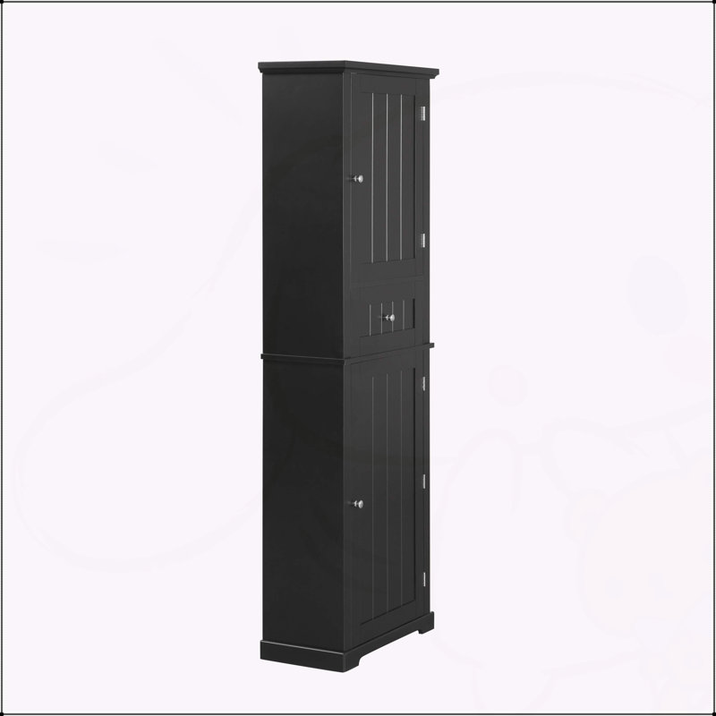 Versatile Freestanding Bathroom Cabinet With Drawer And Adjustable Shelf For Optimal Storage, Black