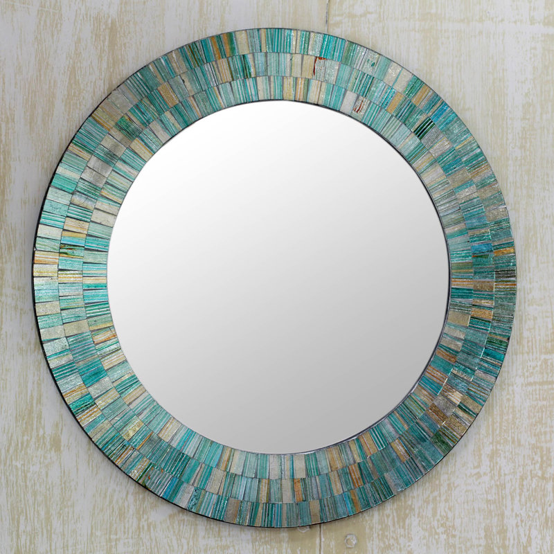 Echols Glass Round Wall Mirror